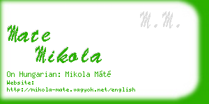 mate mikola business card