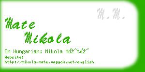 mate mikola business card